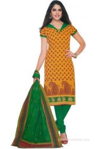 Shree Ganesh Cotton Printed Salwar Suit Dupatta Material(Un-stitched)